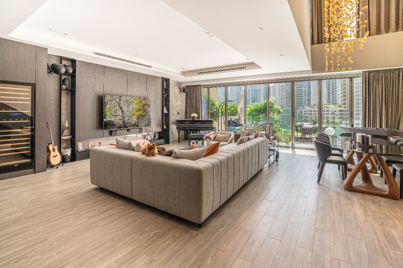 Courtyard flooded with light